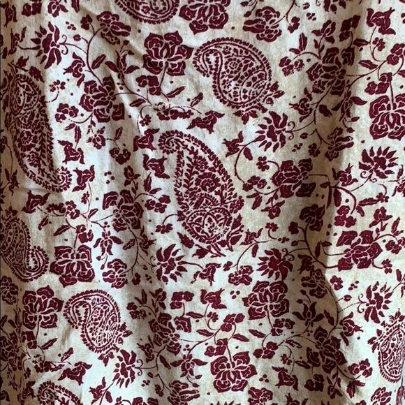 Forever 21 Red & White Floral Racer Back Lace Crop Top  Paisley Crochet size M - Picture 4 of 13